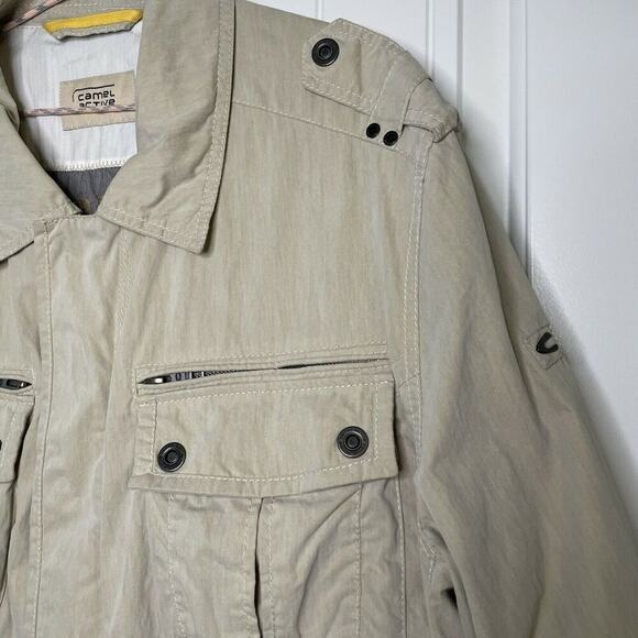 NWT‎ Camel Active Beige Mens Pocketed Vented Long Sleeve Safari Jacket GB 48/XL - Picture 4 of 13